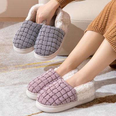 Пушистые хлопковые тапочки женские сумки и осенне-зимние легкие домашние тапочки для пар толстая подошва теплые хлопковые туфли для послеродового периода мужская верхняя одежда