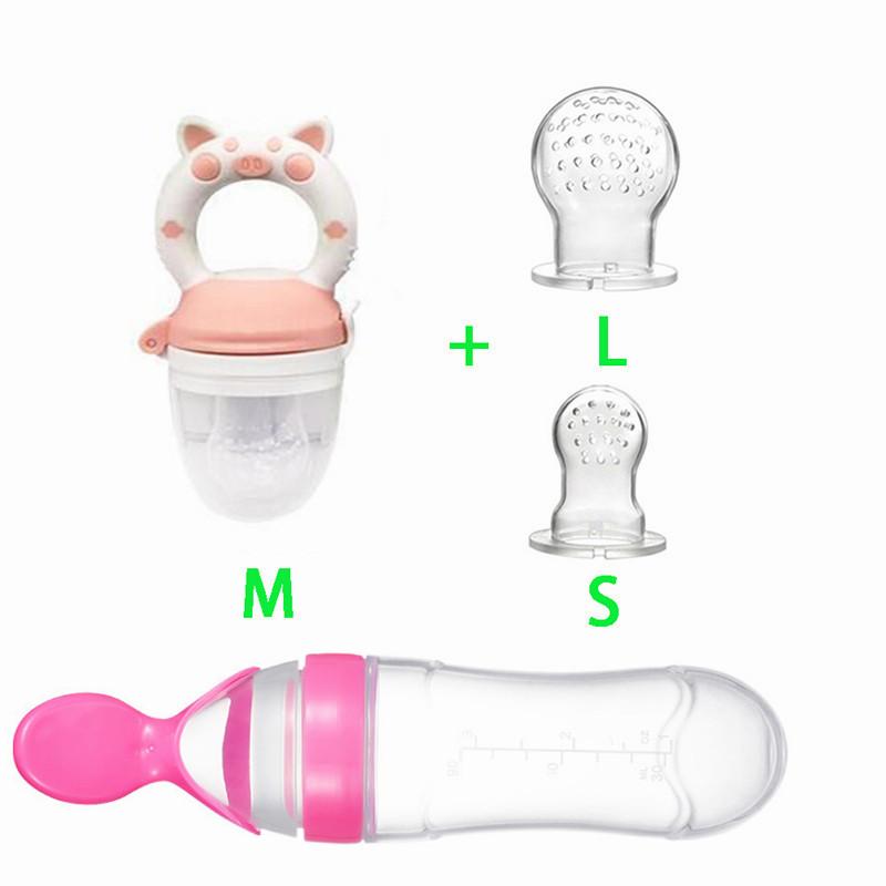 4Pcs/Set Baby Food Pacifier Toddler Nibbler Feeder Cup Boy Girl Fruit Vegetable Feeding Infant Newborn Nipple Soother Bottles