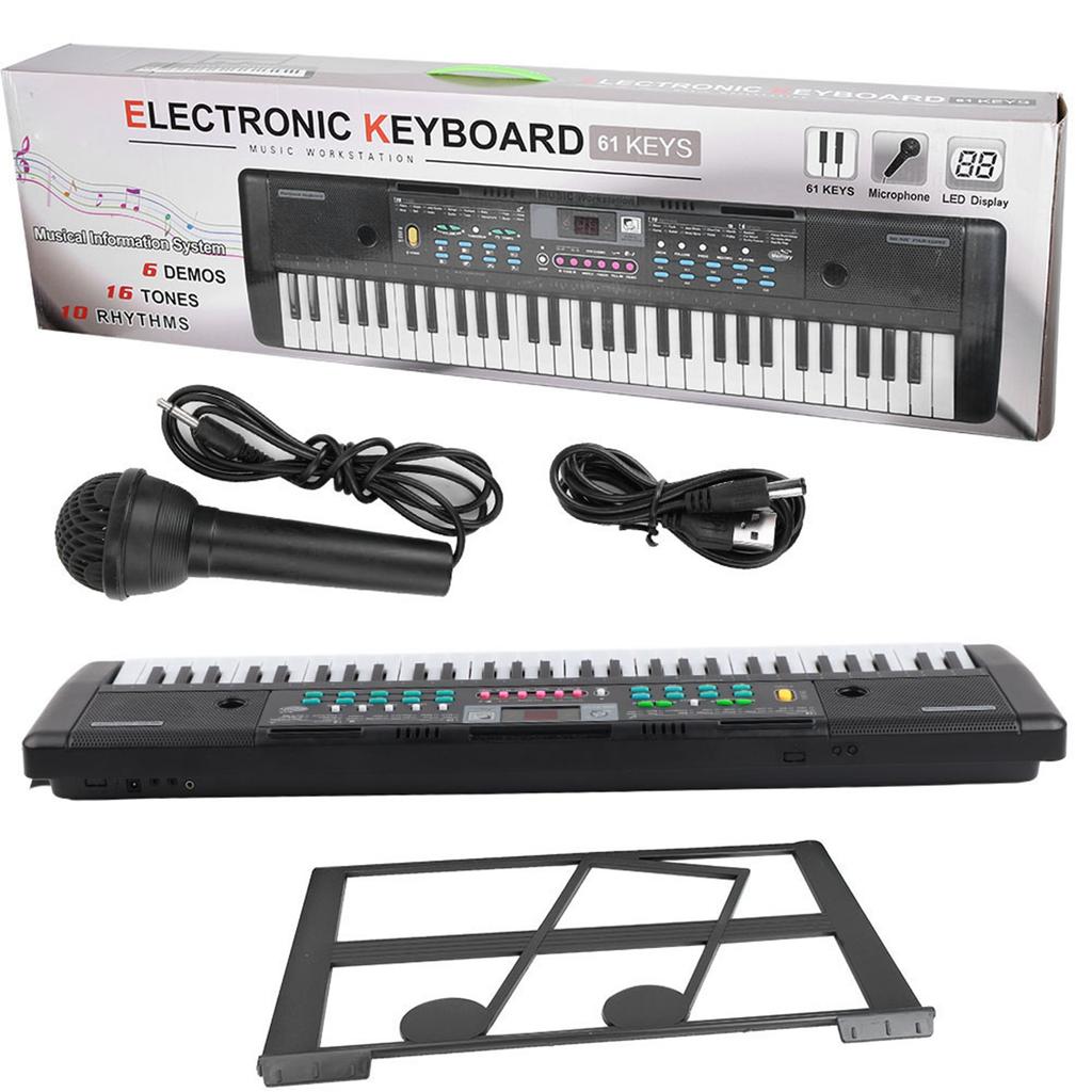 61 клавиша электронный орган портативная цифровая музыкальная клавиатура с микрофоном детская игрушка