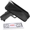 Money Gun Shooter Black W/ 100pcs Counterfeit Notes Prop For Parties, Gatherings