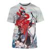 Japanese Geisha 3d Printed T-shirt For Men Harajuku Short Sleeves O-neck Tee Shirts Ethnic Style Street Casual Oversized Tees