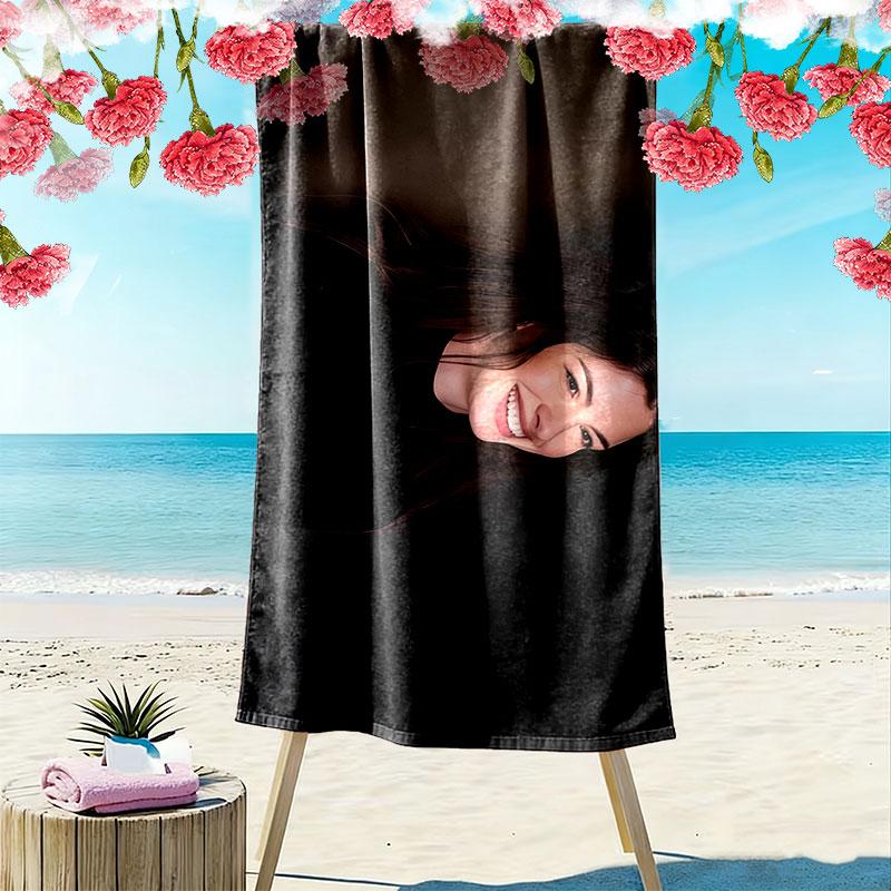 Anne Hathaway Print Beach Towel, Large Soft Quick Dry Towel for Beach Camping Swimming