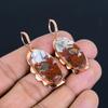 Crazy Lace Agate Gemstone Handmade Copper Jewelry Amazing Earring For Her