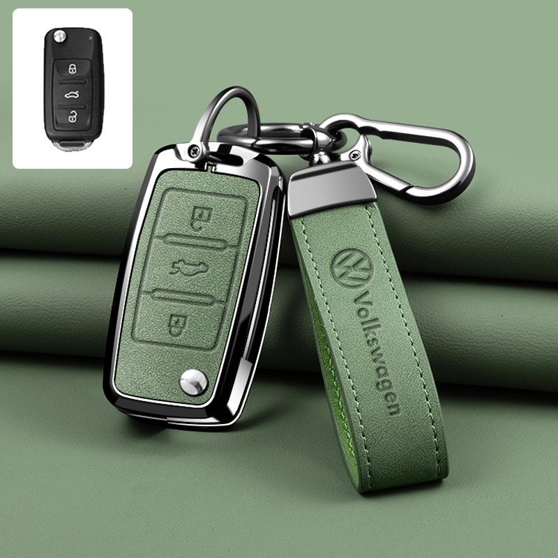 hijk1 Car Key Fob Case Cover For Volkswagen VW Polo Tiguan Golf Jetta Beetle Eos Scirocco Up Transporter Sharan Keychain Accessories