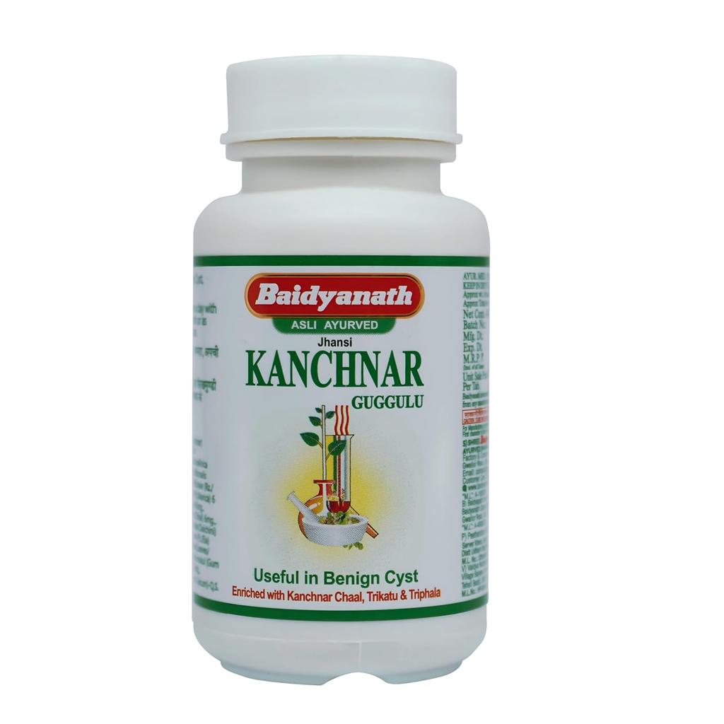 Baidyanath Asli Ayurved Jhansi Kanchnar Guggulu 80 Tablets X Pack of 2 Herbal Supplement for Thyroid & Detox