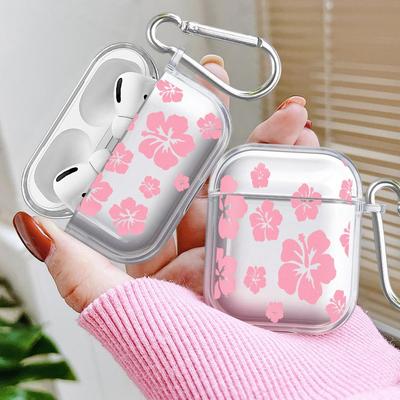 Элегантный Чехол с Цветочным Узором для Airpods Pro Pro3 1 4 Pro2 3 2 Прозрачные Чехлы-Крышки для Наушников