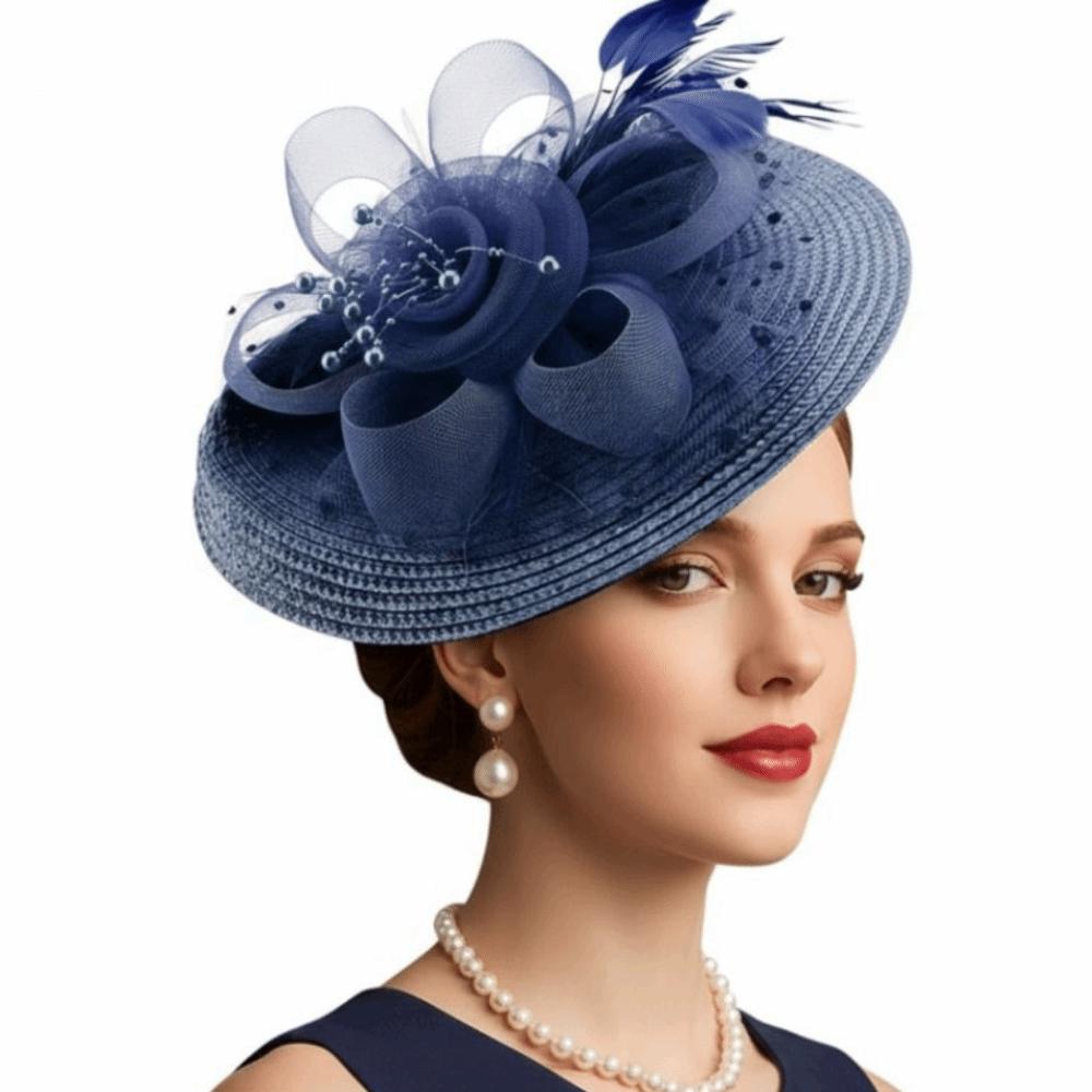 Изысканная винтажная шляпка-fascinator, элегантная маскарадная повязка на голову, повязка на волосы, свадебный головной убор, для танцевального шоу