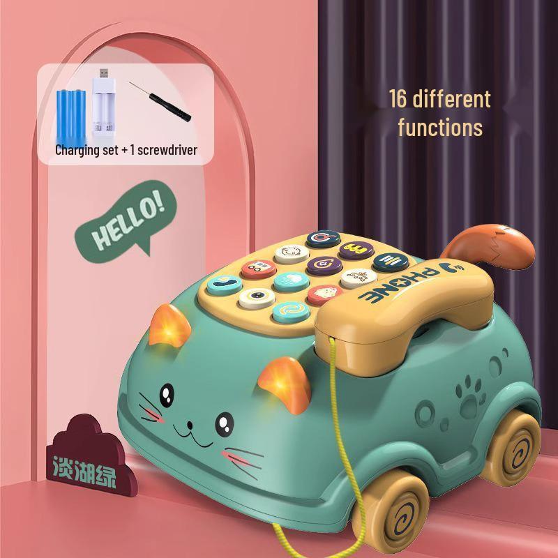 Двуязычный англо-китайский образовательный игрушечный телефон-кошка для детей