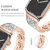 Роскошный браслет с бриллиантами для Apple Watch Series Ultra9/8/7/6/5/4/3/2/se ремешок для часов из нержавеющей стали для Iwatch 41 мм 45 мм 38 42 мм ремешок
