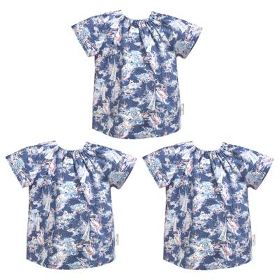 КРАСОЧНЫЙ КОНФЕТНЫЙ СТИЛЬ LAURA ASHLEY Блуза-смок с коротким рукавом Riviera Set Стильная детская блуза-смок с коротким рукавом Детский фартук для детского сада Каллиграфия для детей начальной школы