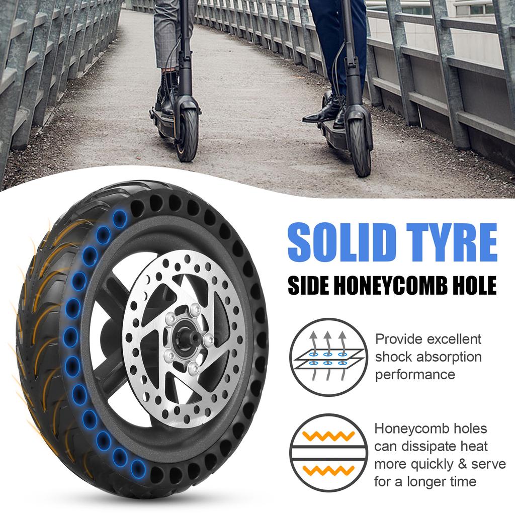 Задняя шина для электросамоката с комплектом ступицы колеса и дискового тормоза 8,5 дюймов Цельное колесо для электросамоката Замена для Xiaomi