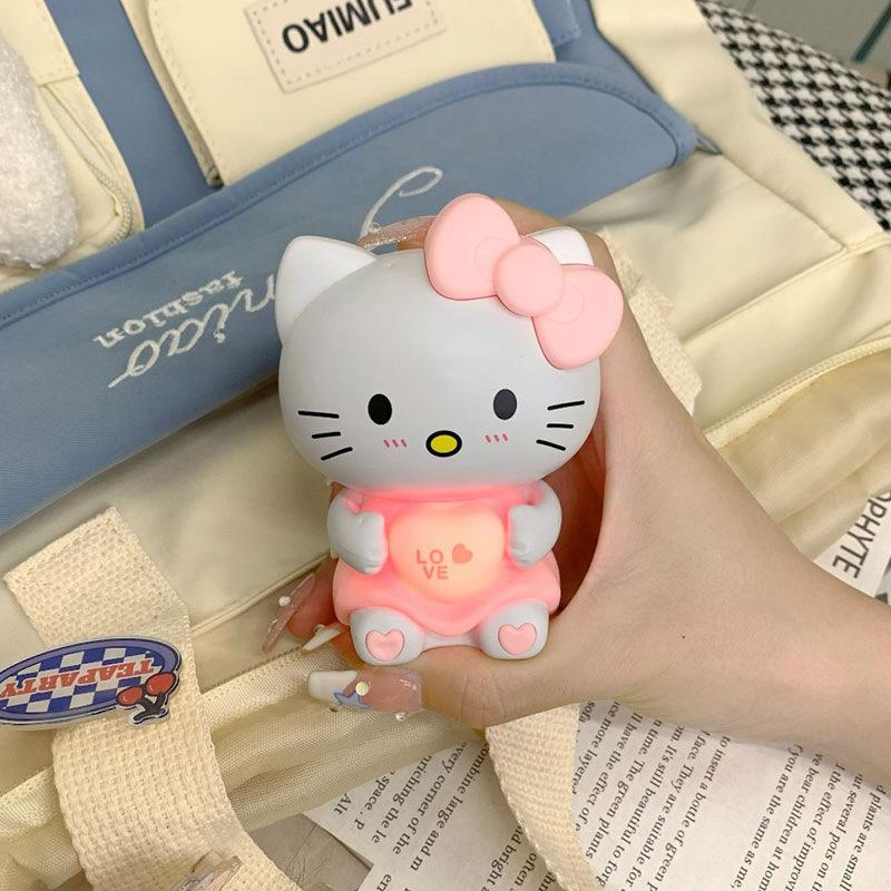 Hello Kitty Heart Talking I Love You Led Glowing Toy Kawaii Night Light Sanrio Animation Toys Valentine'S Day