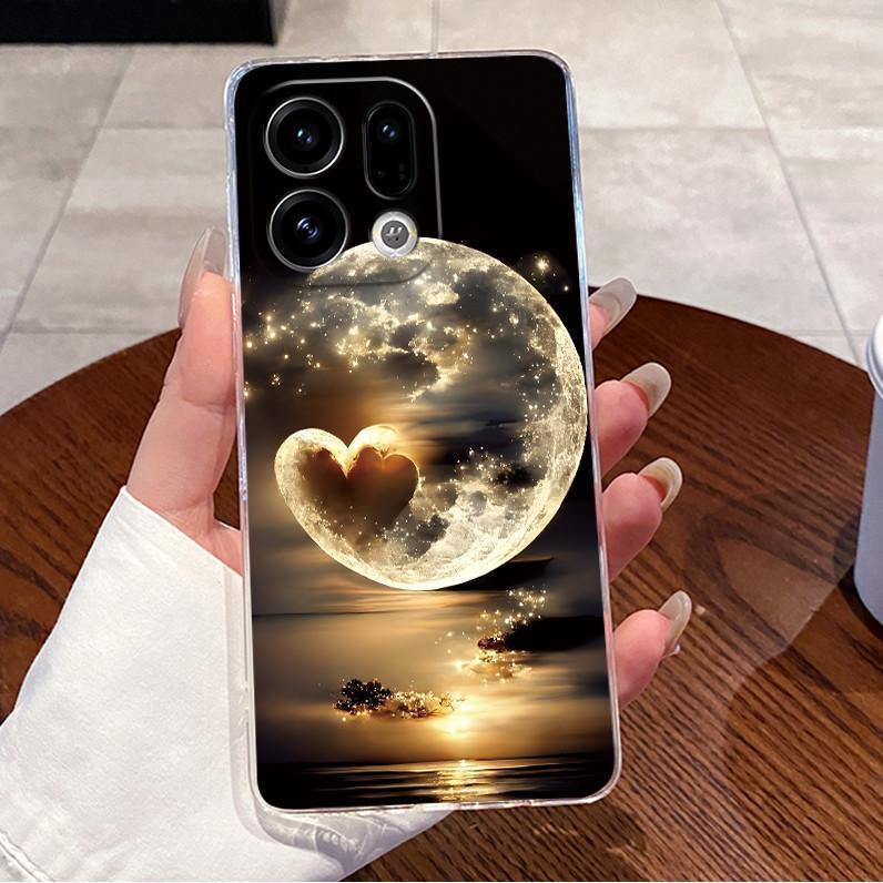 Чехол для OPPO Find X9 Pro 5G Прозрачный Роскошный Милый Заяц с Сердечком Смешной Тонкий Мягкий ТПУ Силиконовый Чехол для Телефона OPPO FindX9 X9Pro