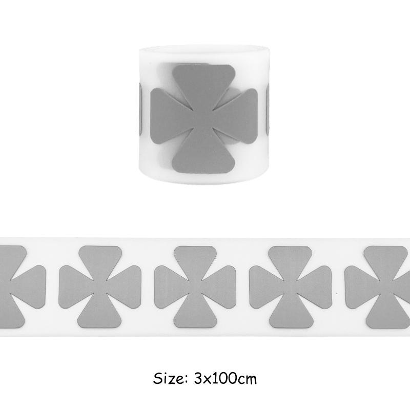 Серебряные светоотражающие ленты патч Высоковидимая виниловая пленка наклейки для одежды Diy Parches Ropa теплопередача фрукты декор патч 3x100 см