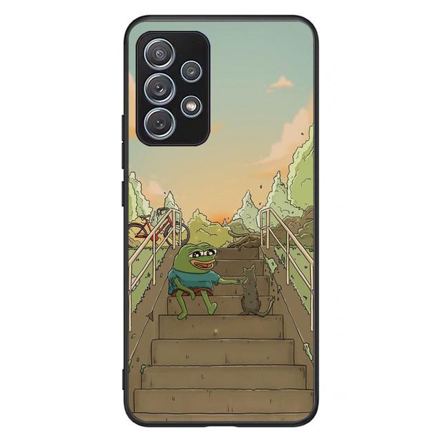 Чехол для телефона с рисунком «Грустная лягушка Пепе и мем» для Samsung Galaxy A03s A10 A20 A21s A31 A40 A41 A42 A50 A51 A52 A70 A71 A72 A32 A82