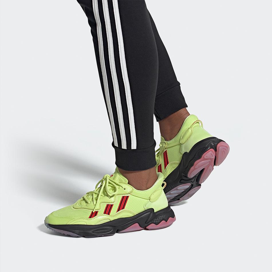adidas Originals Ozweego Легкие Нескользящие Низкие Кроссовки Папы Мужские Кроссовки Желто-зеленые EH0824