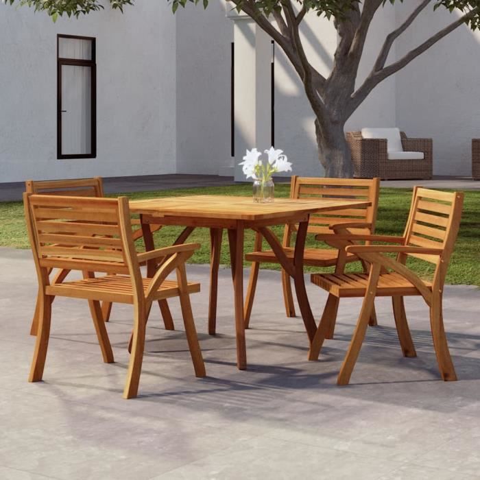 VidaXL Garden Table 110x110x75 Cm Solid Acacia Wood 363305