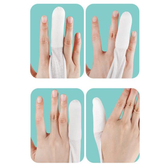 Finger Bandage Tubular Bandage Dressings Finger Cots White Finger Stall Cotton Finger Support Splint for Work Kitchen Finger Protection