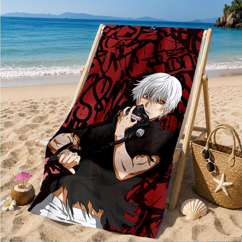 Tokyo Ghoul Masked Mystery Beach Towel, Quick-drying, Easy to Care for, Suitable for Both Fitness and Beach Vacations,Sports Essential