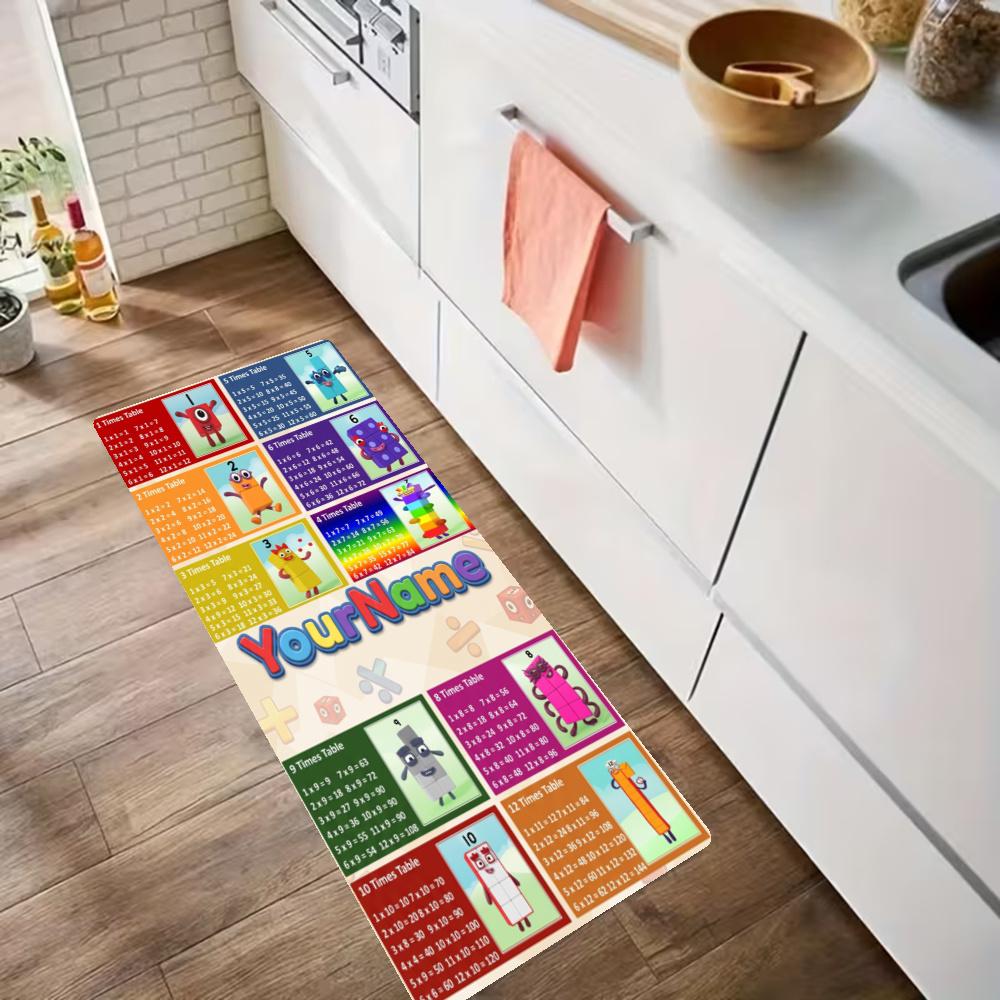 Numberblocks Customize Your Name Kitchen Rug Runner Rug Laundry Mat Hallway Entryway The Best Gift Choice