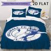 Millwall FC Pattern Bedding uilt Set uilt Cover Pillowcase Home Decoration Birthday Gift (1 * duvet cover + 2 * pillowcase  without core)