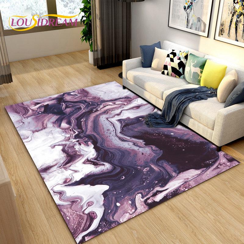 Скандинавский черный цвет, золотой мраморный коврик, большой, ковер для гостиной, спальни, дивана, коврик для украшения, детский нескользящий напольный коврик
