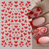 Nail Art Sticker Romantic Valentine'S Day French Peach Red Irregular Love Nail Sticker