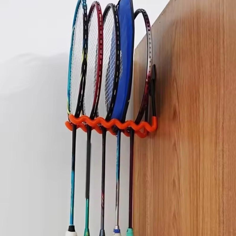 Multiple Racquets Wall Mounted Racket Holder Badminton Racket Hook Sports Equipment Storage