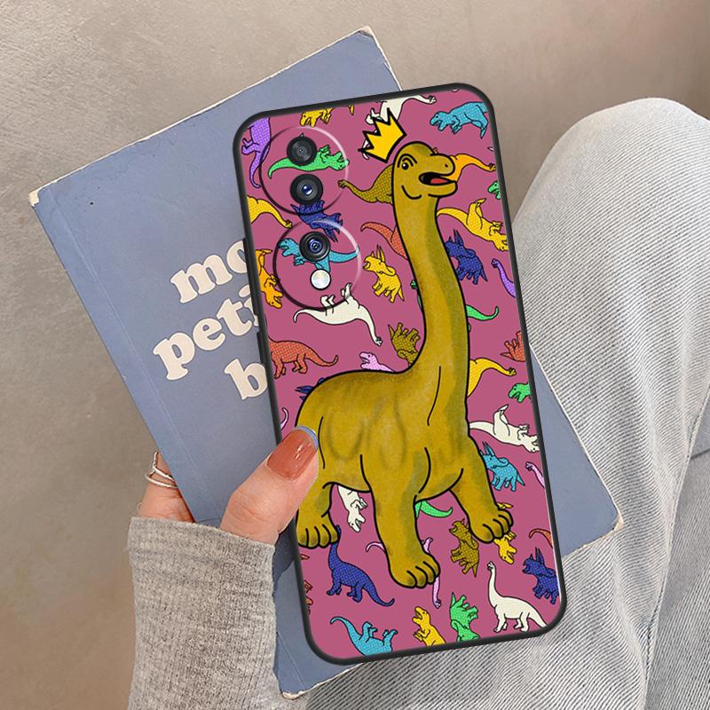 Чехол Dino King Floral Dinosaur для Honor Magic 5 6 7 8 Pro Чехол для Honor 200 400 Lite 50 70 90 X8a X8b X9a X9b X9c