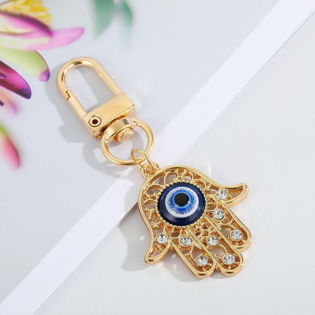 Key Ring Holder Bag Pendant Evil Eye Keychain Buddha Hand Keychains Hamsa Hand Keyring Amulet