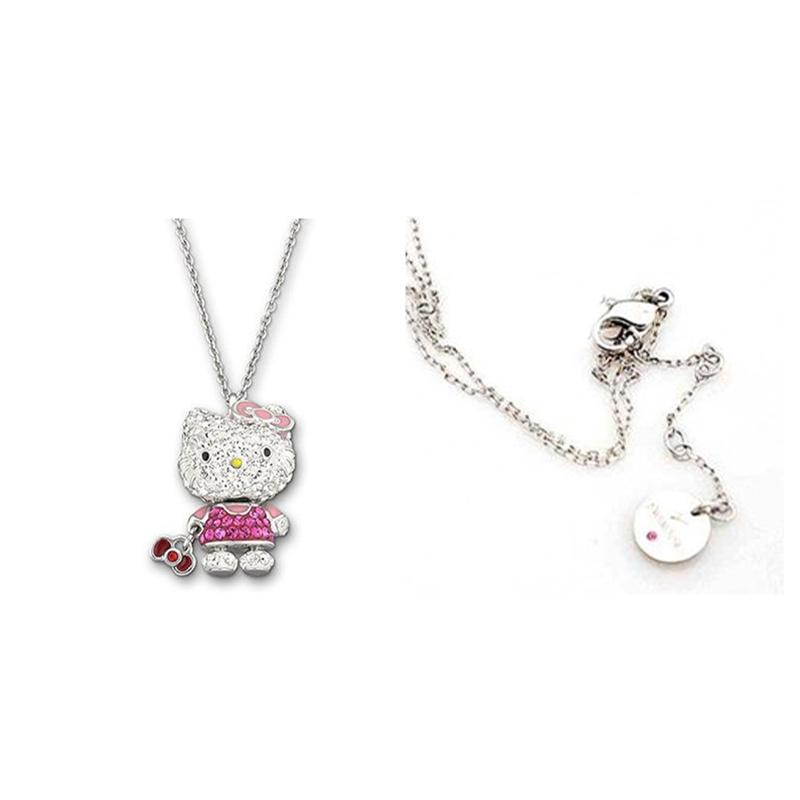 Swarovski Ожерелье с кристаллами в виде бантика Hello Kitty для женщин 1192660