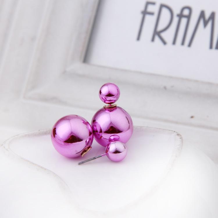 Classic Double-Sided Pearl Stud Earrings