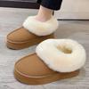 Faux Fur Winter Boots for Women Non Slip Plush Snow Boots Woman Thick Bottom Warm Cotton Shoes Platform Botas Mujer