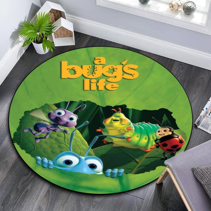 A Bug's Life pattern round rug,Carpet Rug for Living Room Bedroom Playroom ,Non-slip Floor Mat,Holiday Gifts and Birthday Gifts.