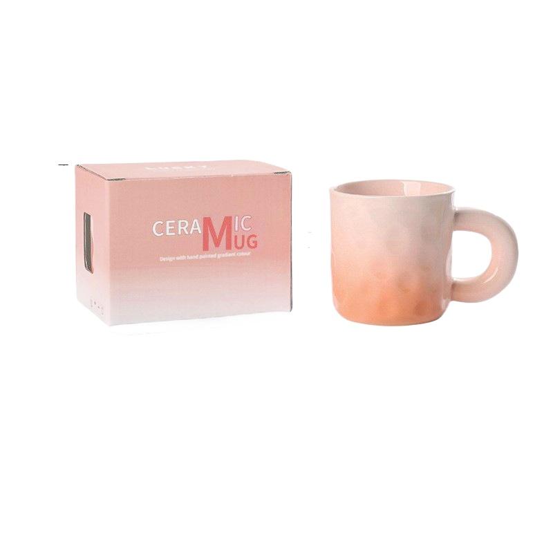 1PC Explosions Gradient Mug Lovers High-value Cream Ins Wind Ceramic Cups with Gift Cups Wholesale Coffee Mug