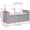 Garden Sofa Set with Cushions 13 pcs Black Poly Rattan