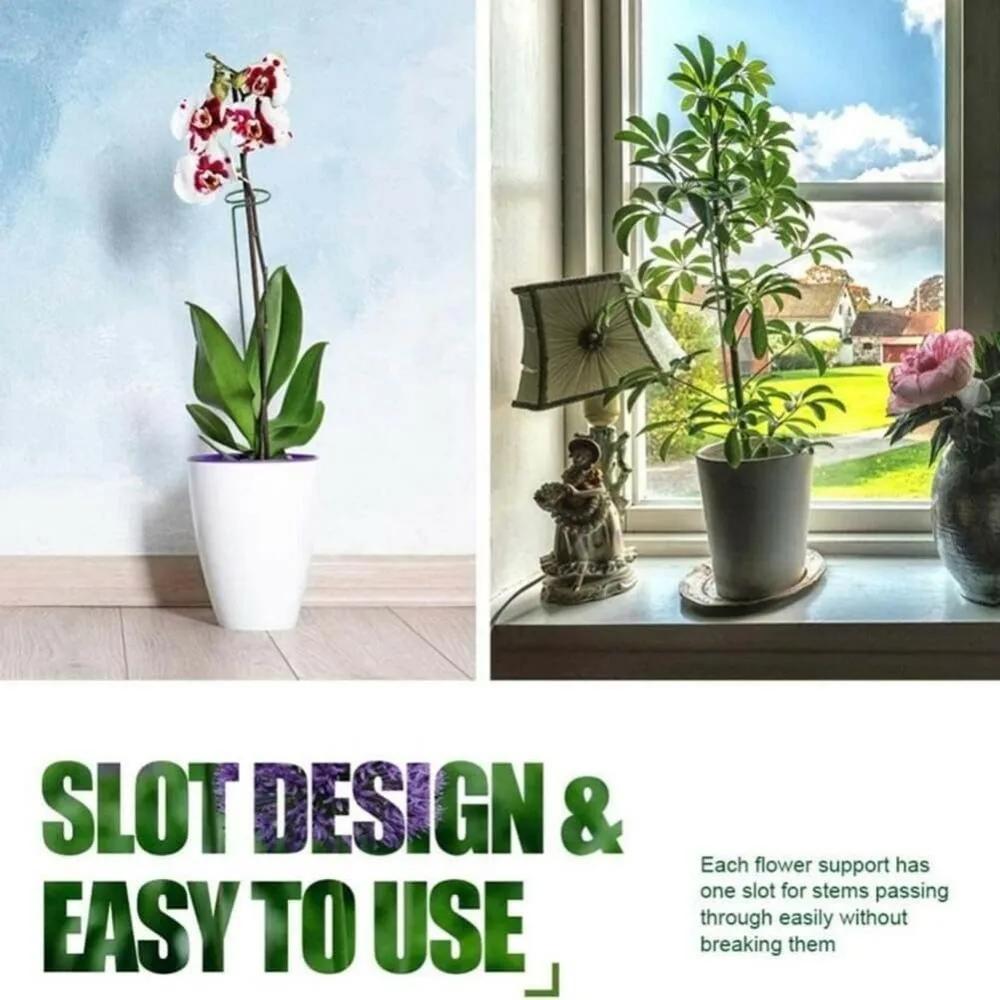 Plant Support Pile, 10 Piece Set of 20 Inch Metal Support Plant Cage and Support Stem, Used for Supporting Tomatoes and Lilies