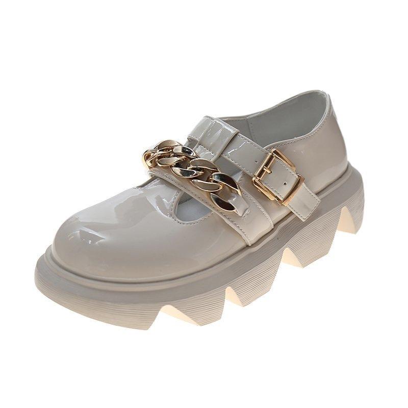 Женские туфли на плоской подошве в стиле Лолита Мэри Джейн для женщин, весенние женские туфли на платформе, винтажные мягкие туфли-оксфорды с цепочкой