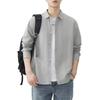 Japanese Retro Spring Simple Solid Color Men's Shirt Pure Cotton Shirt American Workwear