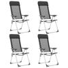 Day and Night - Day and Night Folding Aluminum Camping Chairs 4 Units Black