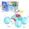 Panda Remote Control Stunt Car Children'S Electric Toy Car, Rechargeable Multi-Function 360-Degree Rotating Dump Car