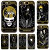 Чехол для телефона Death Tarot для iPhone 5 5S 2020se 6 6s 7 8 plus x 10 XR XS 11 12 13 mini pro MAX, черная задняя крышка из ТПУ