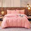 Легкий роскошный комплект постельного белья из четырех предметов из утолщенного хлопка, длинноволокнистый хлопок с вышивкой и начесом, пододеяльники