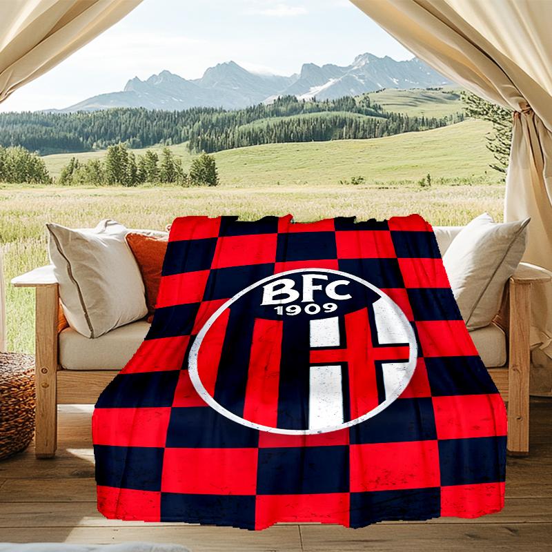 1PC Milan Football club Printed Soft Flannel Blanket Throw for Adult Bedroom Living Room Sofa Camping Travel Fan gifts Christmas Gifts