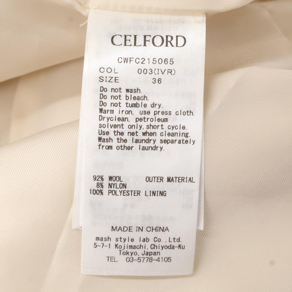 CELFORD CWFC215065 Ivory Cape Dress Coat Coat 36 IvoryUsed
