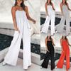 Women's Solid Color Suspender Loose Casual Jumpsuit Holiday Wide Leg Jumpsuit