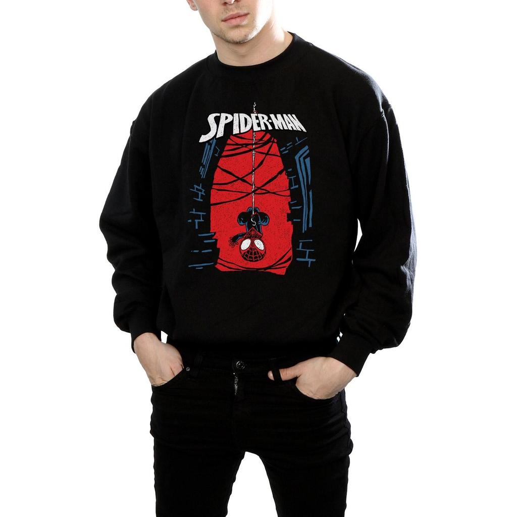 Marvel Mens Spider-Man Hanging Sketch Sweatshirt