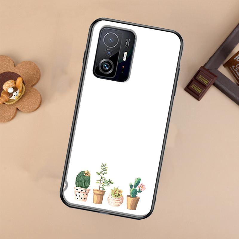 Милый Чехол-Горшок с Кактусом Для Xiaomi POCO X7 Pro X3 X5 X6 F3 F5 F6 M6 Pro 11T 12T 13T 14T Pro 13 14 Ultra