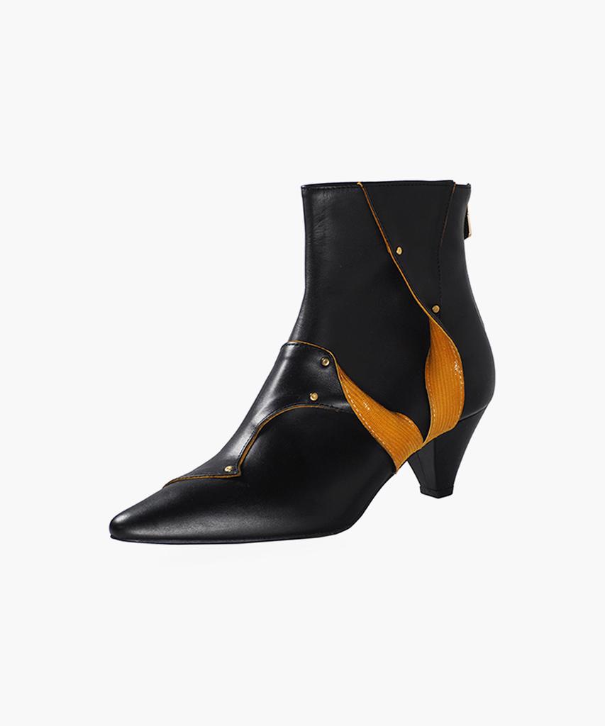 Heedimensional Solmobish Ankle Boots Black & Yellow