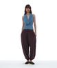 PARTIMENTO WOMEN Pwc Curtain Skirt Layered Harem Pants_Midnight Plum